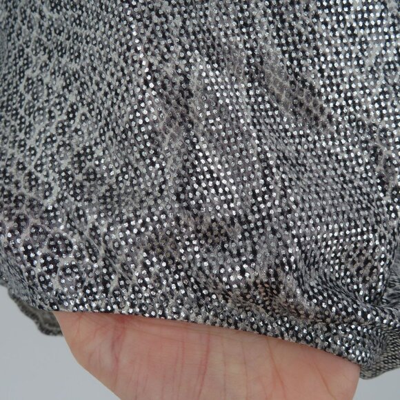 Vintage Gottex Women 12 Metallic Silver Snakeskin Snake Print One Piece Swimsuit - Picture 4 of 13